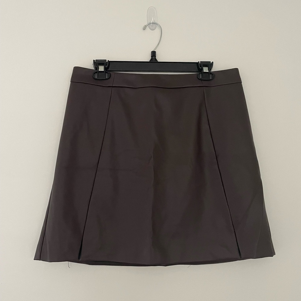 Banana Republic Brown Vegan Leather Pencil Mini Skirt